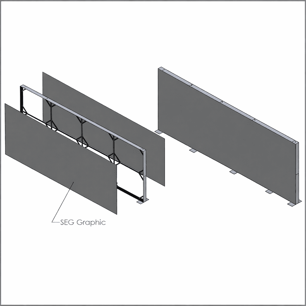 31.5’ x 11.5’ SEG Frame with Fabric Graphic