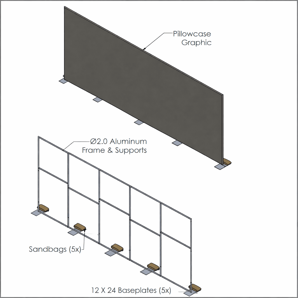 32’ x 13’ Zippered Stretch Fabric Backdrop_Euromedia